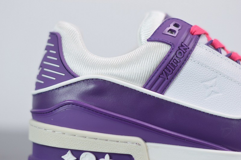 Louis Vuitton LV Trainer Sneaker Low White Purple Louis Vuitton LV Trainer Sneaker Low White Purple