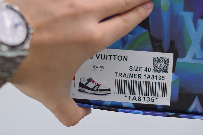 Louis Vuitton LV Trainer Sneaker Low White Purple Louis Vuitton LV Trainer Sneaker Low White Purple