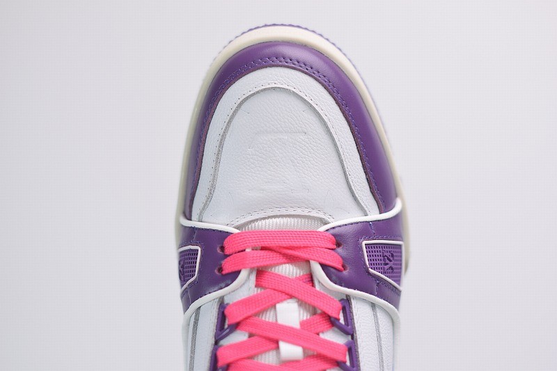 Louis Vuitton LV Trainer Sneaker Low White Purple Louis Vuitton LV Trainer Sneaker Low White Purple