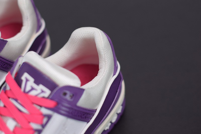 Louis Vuitton LV Trainer Sneaker Low White Purple Louis Vuitton LV Trainer Sneaker Low White Purple