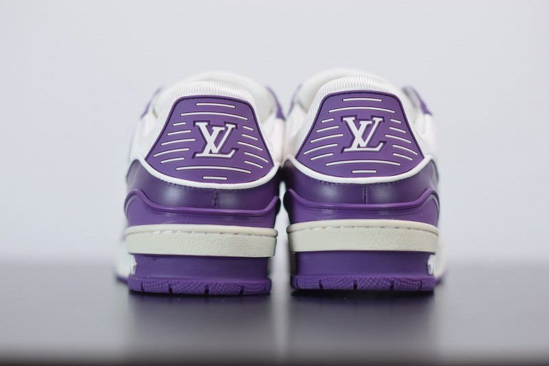 Louis Vuitton LV Trainer Sneaker Low White Purple Louis Vuitton LV Trainer Sneaker Low White Purple