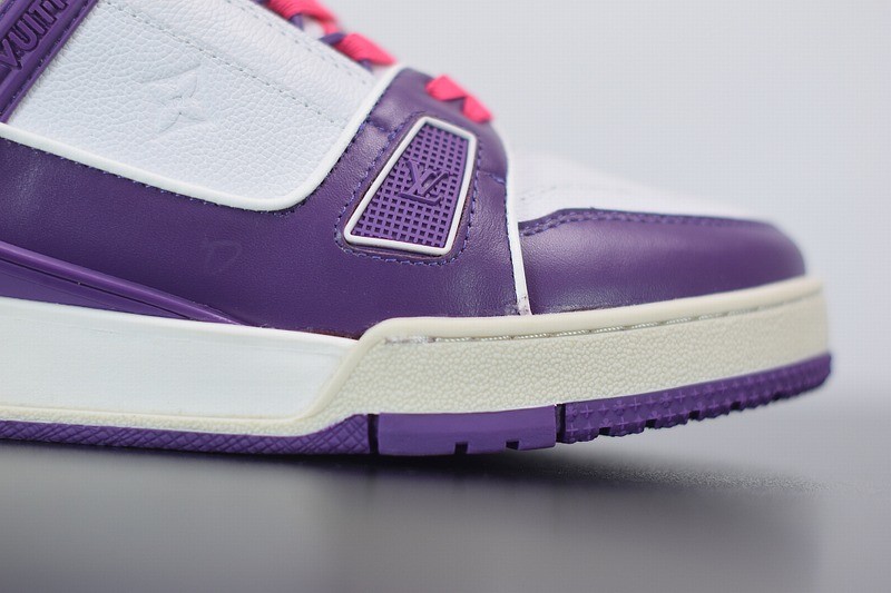 Louis Vuitton LV Trainer Sneaker Low White Purple Louis Vuitton LV Trainer Sneaker Low White Purple