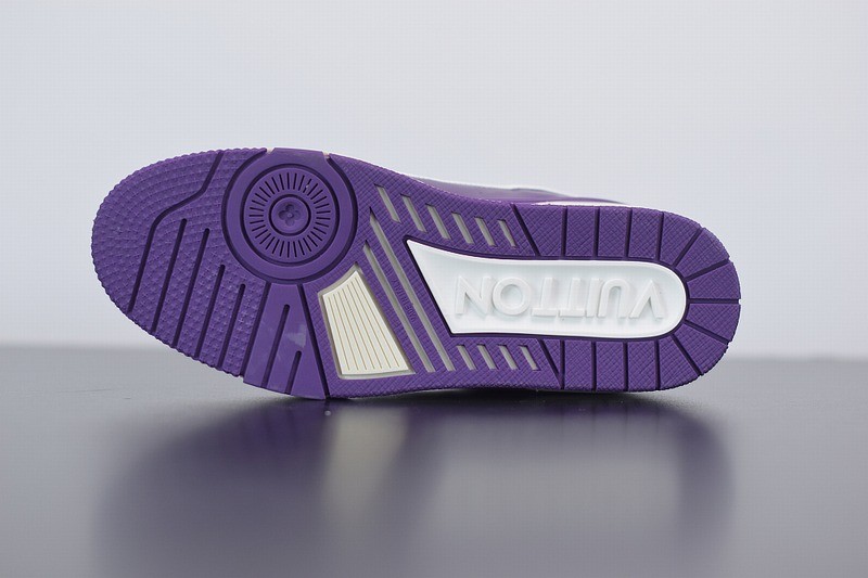 Louis Vuitton LV Trainer Sneaker Low White Purple Louis Vuitton LV Trainer Sneaker Low White Purple