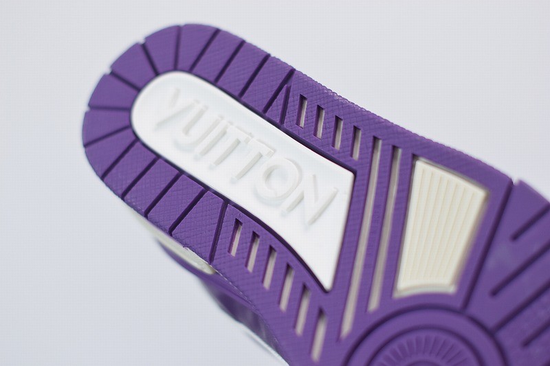 Louis Vuitton LV Trainer Sneaker Low White Purple Louis Vuitton LV Trainer Sneaker Low White Purple