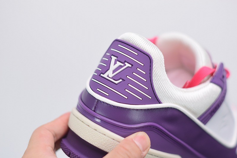 Louis Vuitton LV Trainer Sneaker Low White Purple Louis Vuitton LV Trainer Sneaker Low White Purple