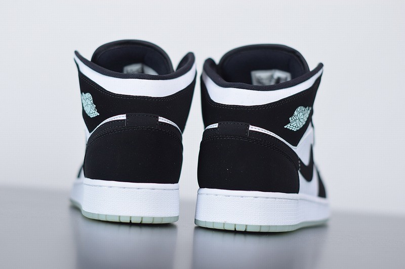 Jordan 1 Mid White Black Teal Tint Jordan 1 Mid White Black Teal Tint