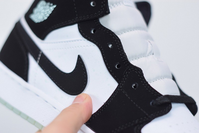 Jordan 1 Mid White Black Teal Tint Jordan 1 Mid White Black Teal Tint