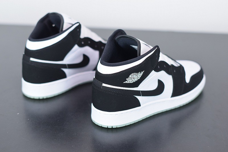 Jordan 1 Mid White Black Teal Tint Jordan 1 Mid White Black Teal Tint