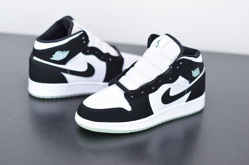 Jordan 1 Mid White Black Teal Tint Jordan 1 Mid White Black Teal Tint