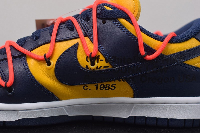 Nike Dunk Low Off-White University Gold Midnight Navy Nike Dunk Low Off-White University Gold Midnight Navy
