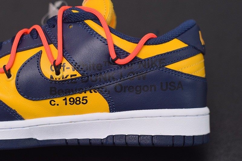 Nike Dunk Low Off-White University Gold Midnight Navy Nike Dunk Low Off-White University Gold Midnight Navy
