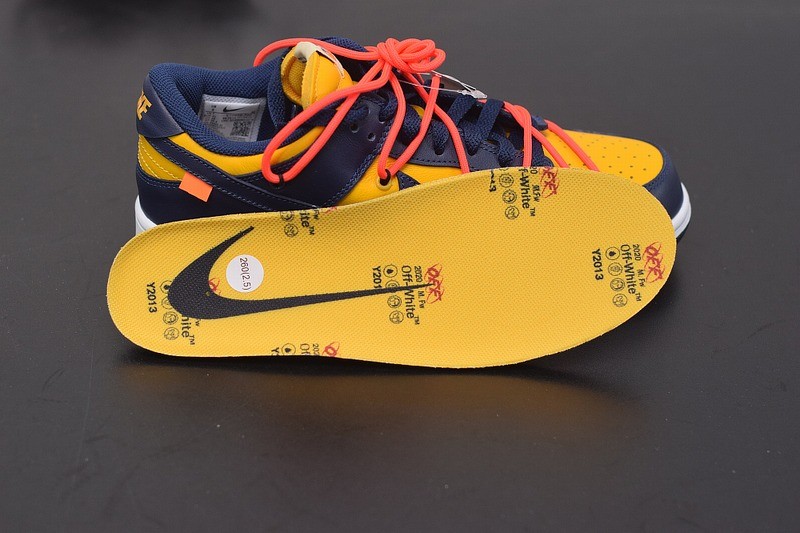 Nike Dunk Low Off-White University Gold Midnight Navy Nike Dunk Low Off-White University Gold Midnight Navy