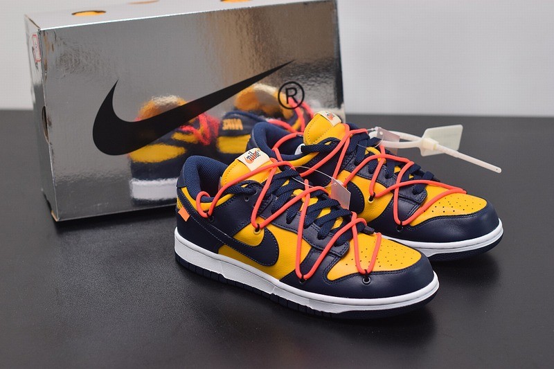 Nike Dunk Low Off-White University Gold Midnight Navy Nike Dunk Low Off-White University Gold Midnight Navy