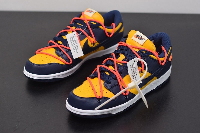 Nike Dunk Low Off-White University Gold Midnight Navy Nike Dunk Low Off-White University Gold Midnight Navy