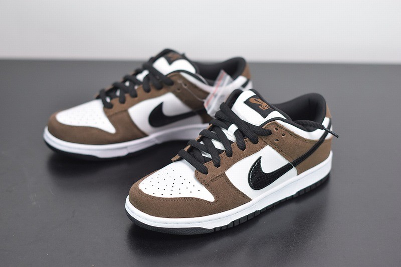 Nike SB Dunk Low White Black Trail End Brown Nike SB Dunk Low White Black Trail End Brown