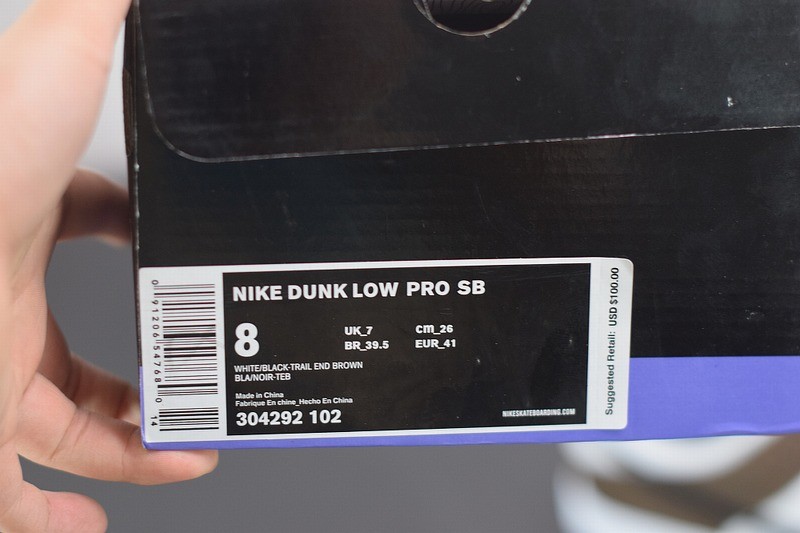 Nike SB Dunk Low White Black Trail End Brown Nike SB Dunk Low White Black Trail End Brown