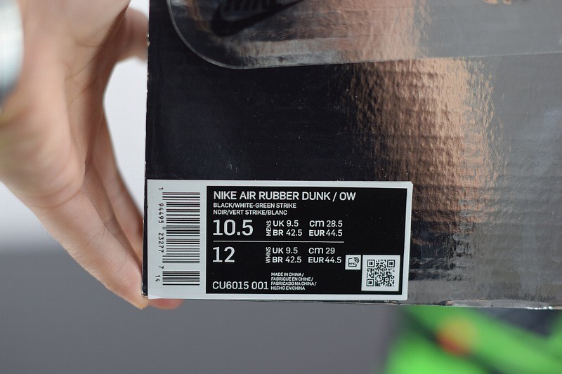 Nike Air Rubber Dunk Off-White Green Strike Nike Air Rubber Dunk Off-White Green Strike