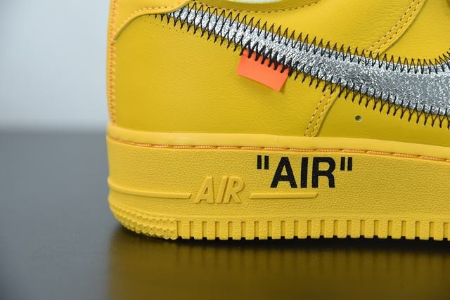 Nike Air Force 1 Low OFF-WHITE University Gold Metallic Silver Nike Air Force 1 Low OFF-WHITE University Gold Metallic Silver