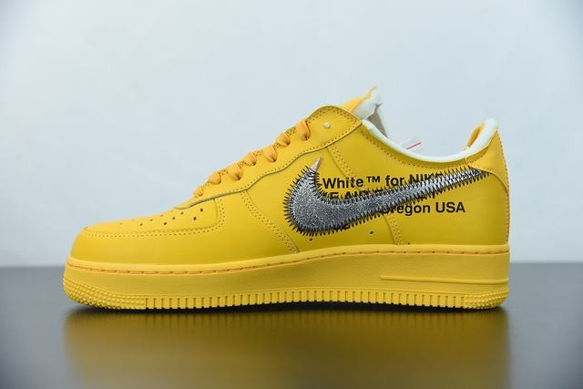 Nike Air Force 1 Low OFF-WHITE University Gold Metallic Silver Nike Air Force 1 Low OFF-WHITE University Gold Metallic Silver
