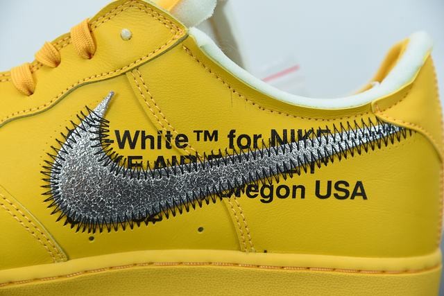 Nike Air Force 1 Low OFF-WHITE University Gold Metallic Silver Nike Air Force 1 Low OFF-WHITE University Gold Metallic Silver