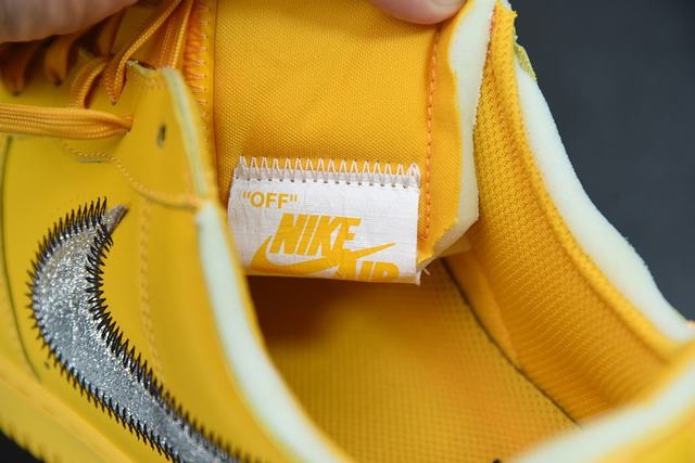 Nike Air Force 1 Low OFF-WHITE University Gold Metallic Silver Nike Air Force 1 Low OFF-WHITE University Gold Metallic Silver