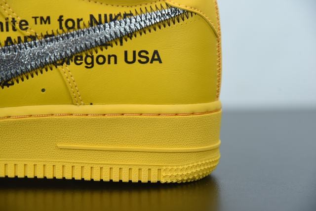 Nike Air Force 1 Low OFF-WHITE University Gold Metallic Silver Nike Air Force 1 Low OFF-WHITE University Gold Metallic Silver
