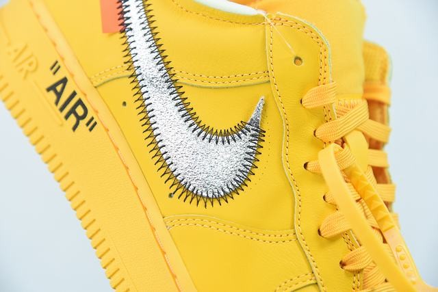 Nike Air Force 1 Low OFF-WHITE University Gold Metallic Silver Nike Air Force 1 Low OFF-WHITE University Gold Metallic Silver