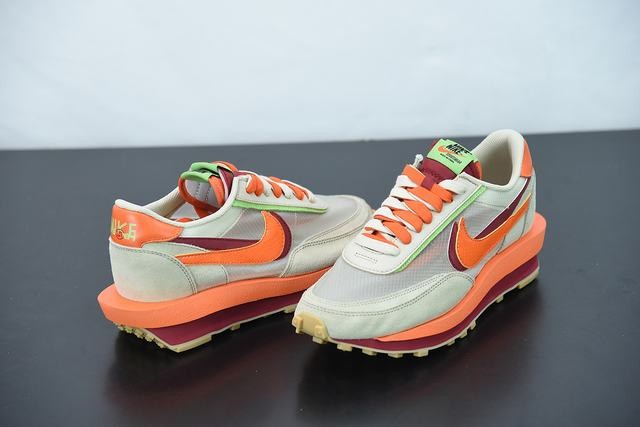 Nike LD Waffle sacai CLOT Net Orange Blaze Nike LD Waffle sacai CLOT Net Orange Blaze