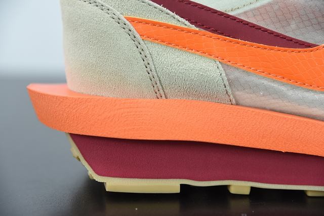 Nike LD Waffle sacai CLOT Net Orange Blaze Nike LD Waffle sacai CLOT Net Orange Blaze