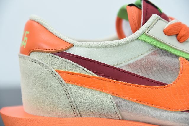 Nike LD Waffle sacai CLOT Net Orange Blaze Nike LD Waffle sacai CLOT Net Orange Blaze