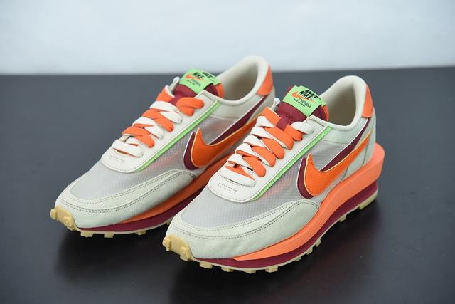 Nike LD Waffle sacai CLOT Net Orange Blaze Nike LD Waffle sacai CLOT Net Orange Blaze