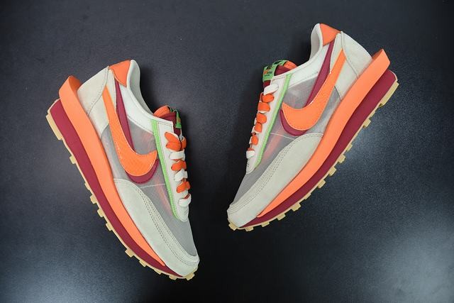 Nike LD Waffle sacai CLOT Net Orange Blaze Nike LD Waffle sacai CLOT Net Orange Blaze