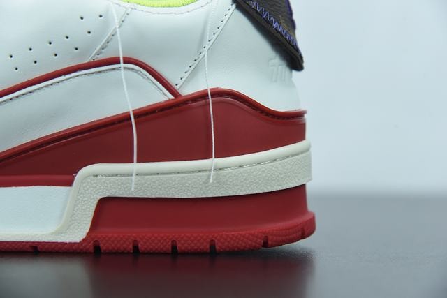 Louis Vuitton LV Trainer Sneaker Low White Red Louis Vuitton LV Trainer Sneaker Low White Red
