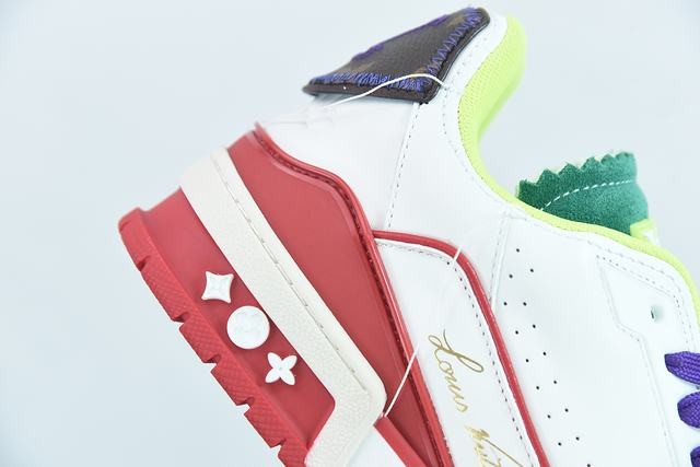 Louis Vuitton LV Trainer Sneaker Low White Red Louis Vuitton LV Trainer Sneaker Low White Red