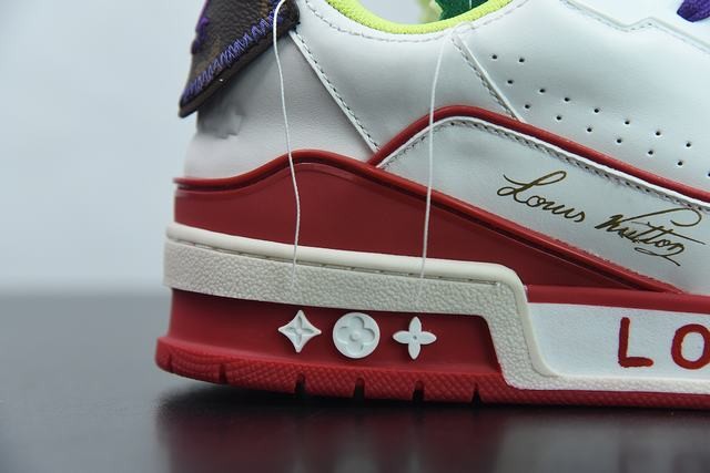 Louis Vuitton LV Trainer Sneaker Low White Red Louis Vuitton LV Trainer Sneaker Low White Red