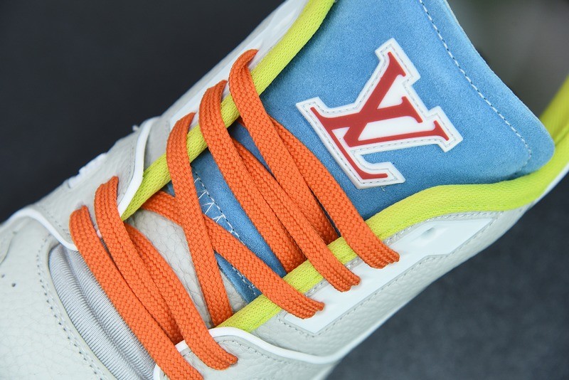 Louis Vuitton LV Trainer Sneaker Low Grey White 1 Louis Vuitton LV Trainer Sneaker Low Grey White 1