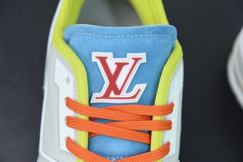 Louis Vuitton LV Trainer Sneaker Low Grey White 1 Louis Vuitton LV Trainer Sneaker Low Grey White 1