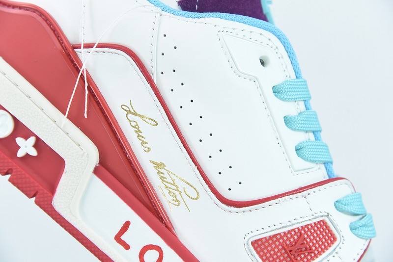 Louis Vuitton LV Trainer Sneaker Low Neon Red Louis Vuitton LV Trainer Sneaker Low Neon Red