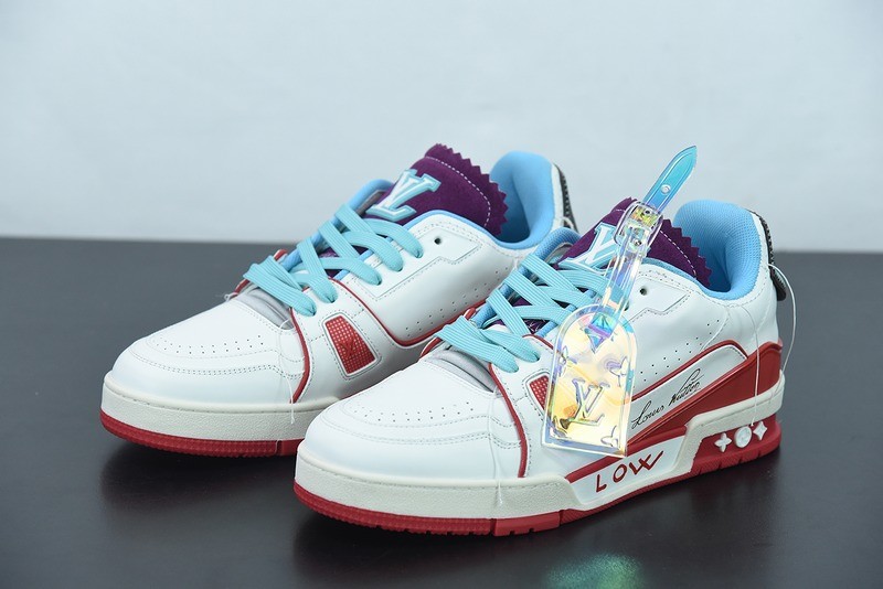 Louis Vuitton LV Trainer Sneaker Low Neon Red Louis Vuitton LV Trainer Sneaker Low Neon Red