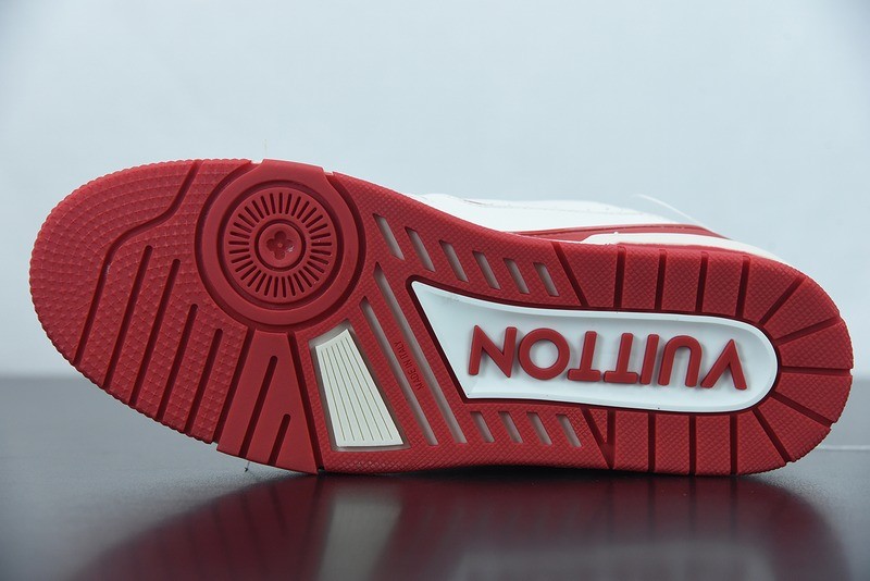 Louis Vuitton LV Trainer Sneaker Low Neon Red Louis Vuitton LV Trainer Sneaker Low Neon Red