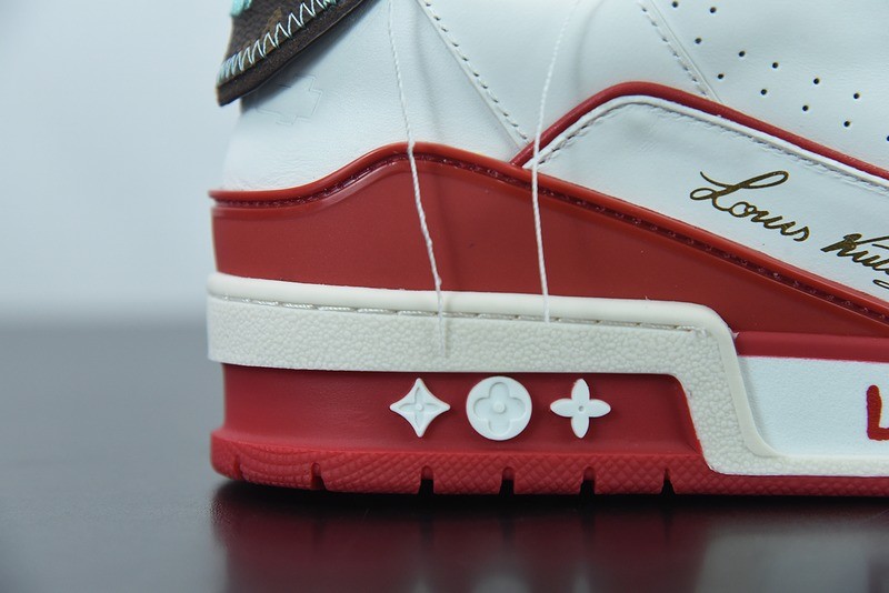Louis Vuitton LV Trainer Sneaker Low Neon Red Louis Vuitton LV Trainer Sneaker Low Neon Red