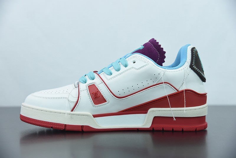 Louis Vuitton LV Trainer Sneaker Low Neon Red Louis Vuitton LV Trainer Sneaker Low Neon Red
