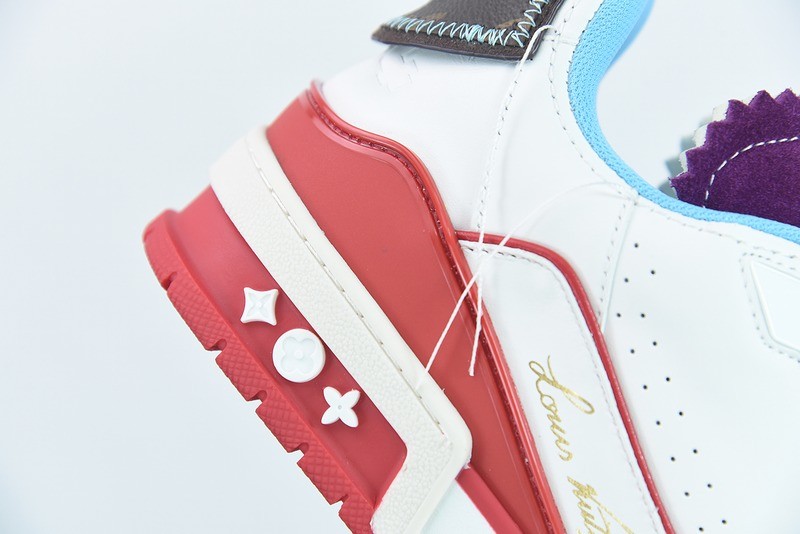 Louis Vuitton LV Trainer Sneaker Low Neon Red Louis Vuitton LV Trainer Sneaker Low Neon Red