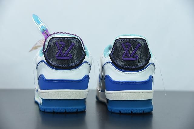 Louis Vuitton LV Trainer Sneaker Low White Blue Louis Vuitton LV Trainer Sneaker Low White Blue