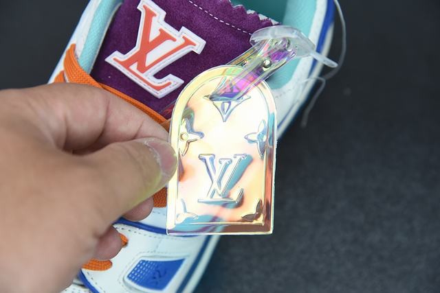 Louis Vuitton LV Trainer Sneaker Low White Blue Louis Vuitton LV Trainer Sneaker Low White Blue