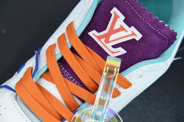 Louis Vuitton LV Trainer Sneaker Low White Blue Louis Vuitton LV Trainer Sneaker Low White Blue