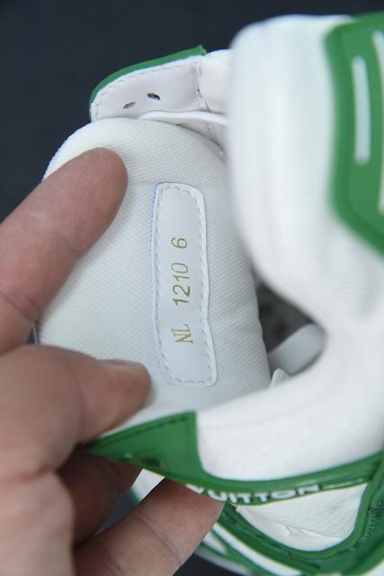 Louis Vuitton LV Trainer Green Monogram Denim White Louis Vuitton LV Trainer Green Monogram Denim White
