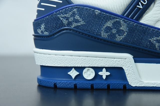 Louis Vuitton LV Trainer Monogram Denim White Blue Louis Vuitton LV Trainer Monogram Denim White Blue