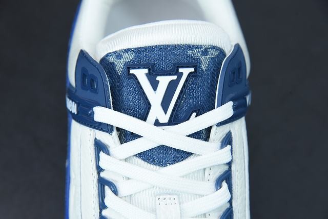 Louis Vuitton LV Trainer Monogram Denim White Blue Louis Vuitton LV Trainer Monogram Denim White Blue