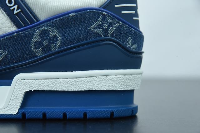 Louis Vuitton LV Trainer Monogram Denim White Blue Louis Vuitton LV Trainer Monogram Denim White Blue